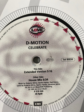 D-Motion - Celebrate | Love (P 519 520) D-Motion - Celebrate | Love (P 519 520)