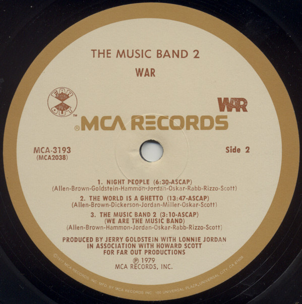 War - The Music Band 2 | MCA Records (MCA-3193) - 6