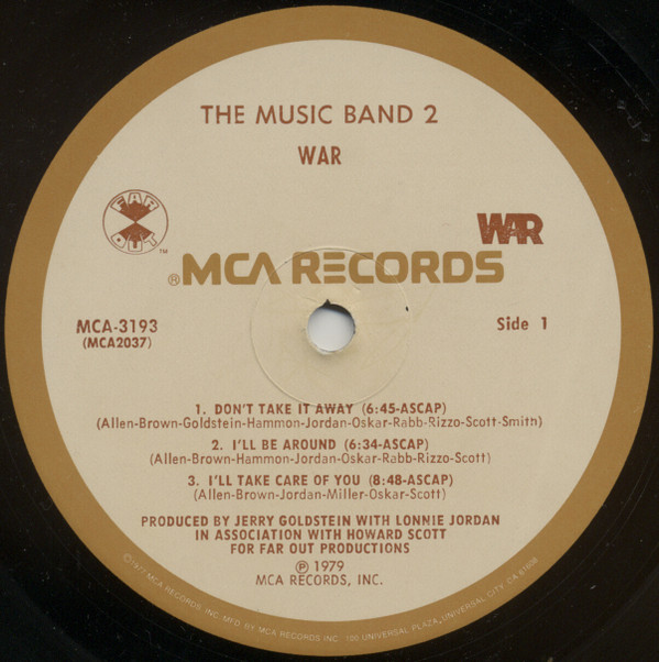 War - The Music Band 2 | MCA Records (MCA-3193) - 5