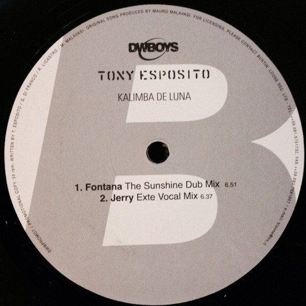 Tony Esposito - Kalimba De Luna | DWBoys (DWBPROMO7) - 2