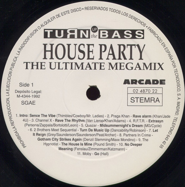 Various - House Party I (The Ultimate Megamix) | Arcade (02 4870 22) - 3