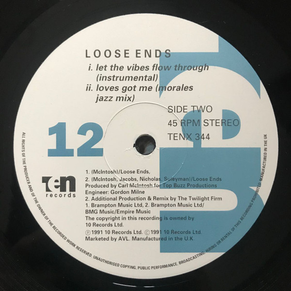 Loose Ends - Cheap Talk | 10 Records (TENX 344)
