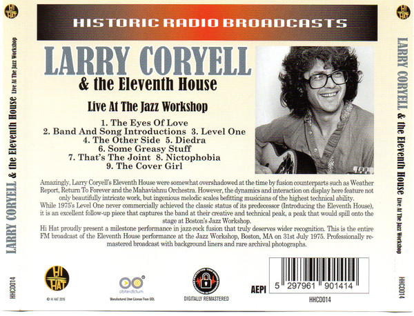 Larry Coryell & The Eleventh House - Live At The Jazz Workshop | Hi Hat (HHCD014) - 2