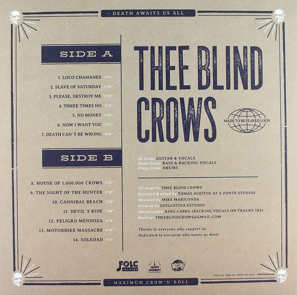 Thee Blind Crows - Death Awaits Us All | Folc Records (FOLC104) - 2