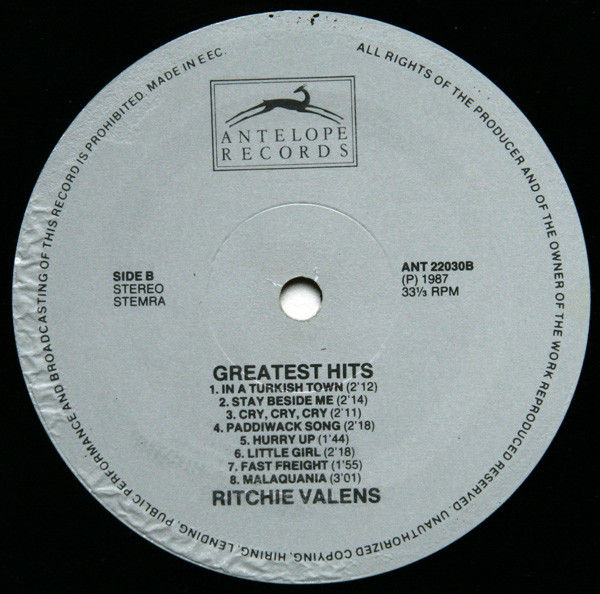 Ritchie Valens - Greatest Hits | Antelope Records (ANTL22030) - 4 Ritchie Valens - Greatest Hits | Antelope Records (ANTL22030) - 4