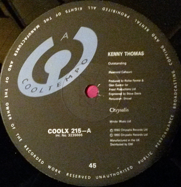 Kenny Thomas - Outstanding | Cooltempo (COOLX 215) - 2 Kenny Thomas - Outstanding | Cooltempo (COOLX 215) - 2