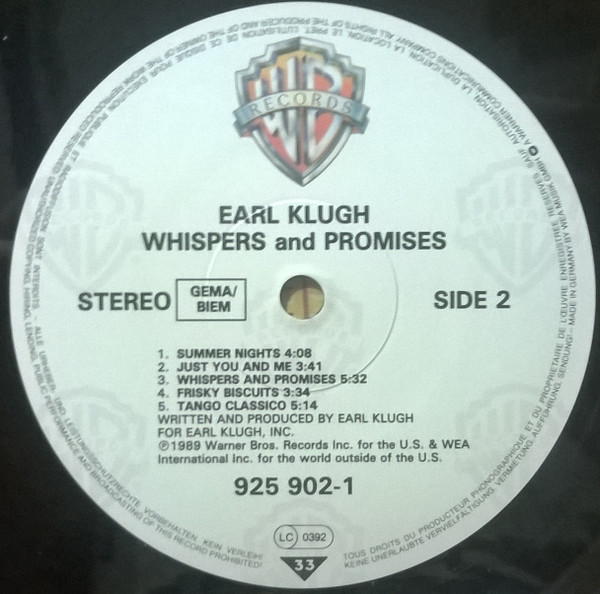 Earl Klugh - Whispers And Promises | Warner Bros. Records (925 902-1) - 4