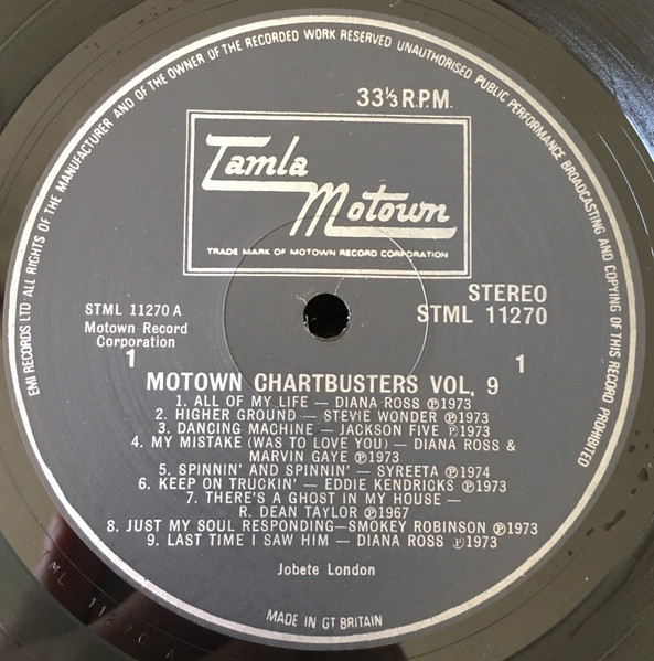 Various - Motown Chartbusters Vol. 9 | Tamla Motown (STML 11270) - 3