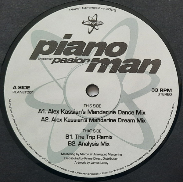 Pianoman - Presents Pasion | Planet Strangelove (PLANET001)