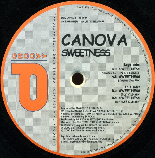 Canova - Sweetness | Groovy Records (DEG 004602) - 2