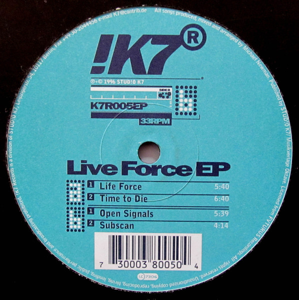 Michael Newman - Live Force EP | !K7 Records (K7R005EP) - main