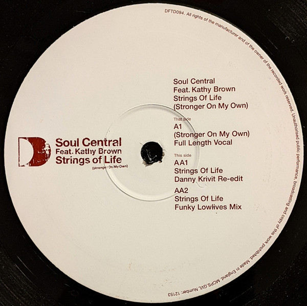 Soul Central Feat. Kathy Brown - Strings Of Life (Stronger On My Own) | Defected (DFTD094) - 4