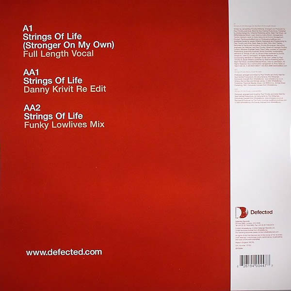 Soul Central Feat. Kathy Brown - Strings Of Life (Stronger On My Own) | Defected (DFTD094) - 2