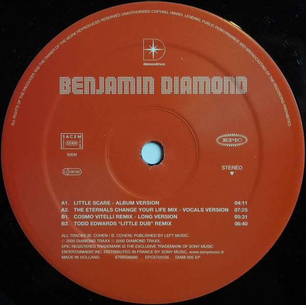 Benjamin Diamond - Little Scare | Epic (EPC6705536) - 3