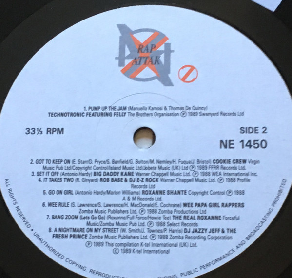 Various - Rap Attak | K-Tel (NE 1450) - 3 Various - Rap Attak | K-Tel (NE 1450) - 3