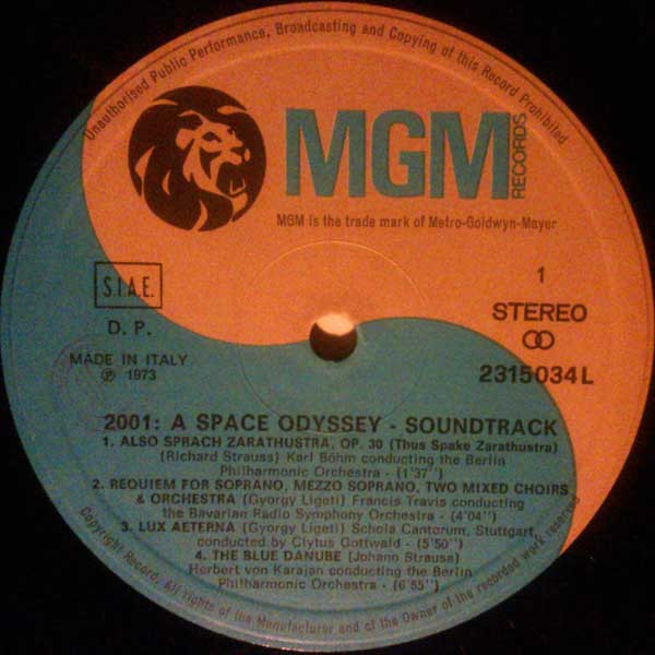 Various - 2001 - A Space Odyssey (Music From The Motion Picture Soundtrack) | MGM Records (2315034 L) - 3