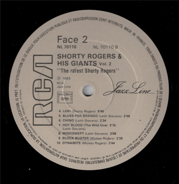 Shorty Rogers And His Giants - Shorty Rogers And His Giants Vol 2 "The Rarest" | RCA (NL 70110) - 4 Shorty Rogers And His Giants - Shorty Rogers And His Giants Vol 2 "The Rarest" | RCA (NL 70110) - 4