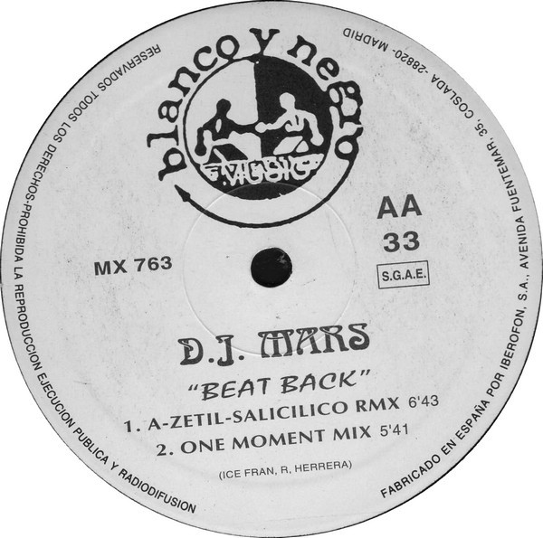 DJ Mars - Beat Back | Blanco Y Negro (MX 763) - 3