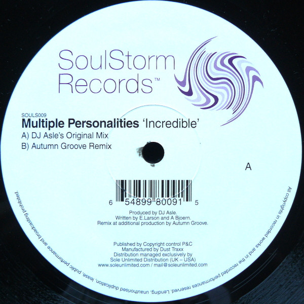 Multiple Personalities - Incredible | Soulstorm Records (SOULS009) Multiple Personalities - Incredible | Soulstorm Records (SOULS009)