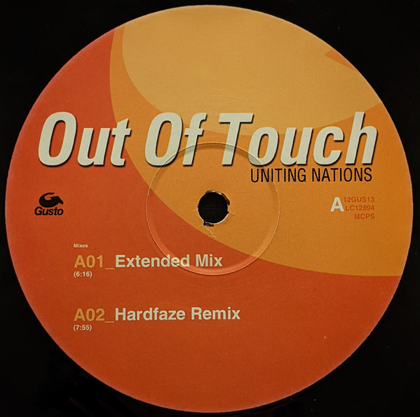 Uniting Nations - Out Of Touch | Gusto Records (12GUS13) - 3
