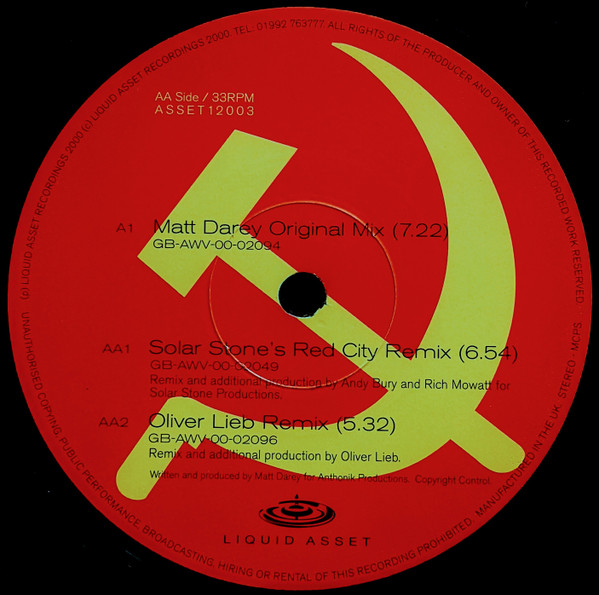 Matt Darey Presents DSP - From Russia With Love | Liquid Asset (ASSET12003) - 4