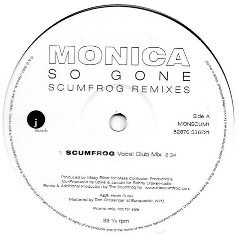 Monica - So Gone (Scumfrog Remixes) | J Records (MONSCUM1)