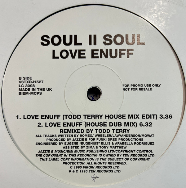 Soul II Soul - Love Enuff | Virgin (VSTXDJ 1527) - 3 Soul II Soul - Love Enuff | Virgin (VSTXDJ 1527) - 3