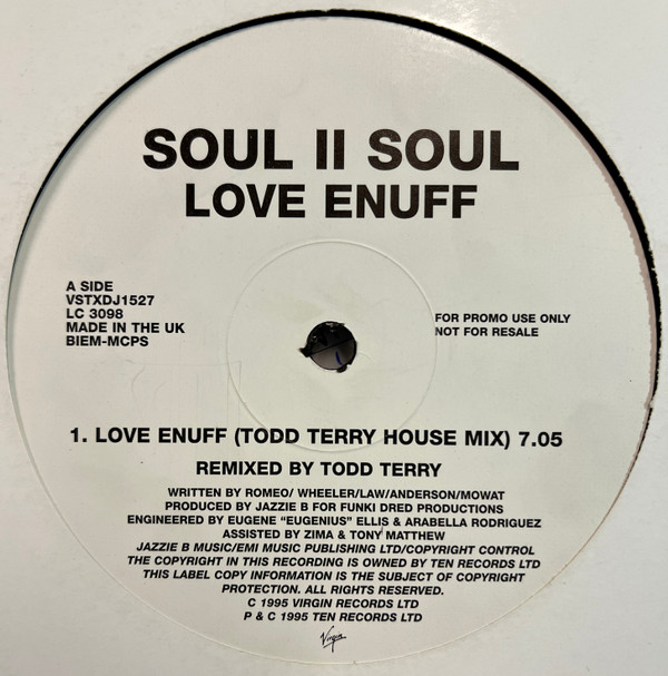 Soul II Soul - Love Enuff | Virgin (VSTXDJ 1527) - 2 Soul II Soul - Love Enuff | Virgin (VSTXDJ 1527) - 2
