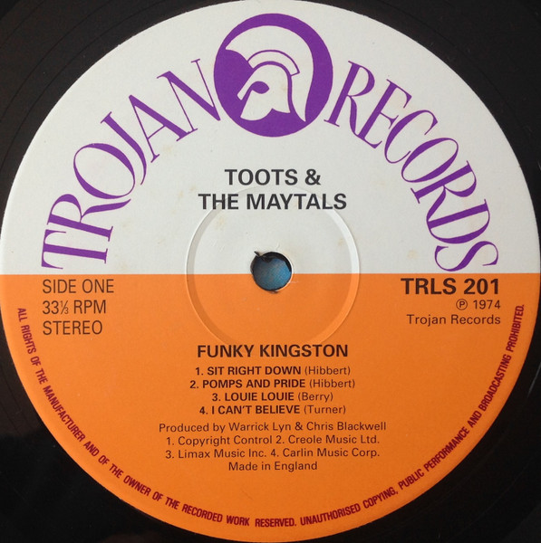 Toots & The Maytals - Funky Kingston | Trojan Records (TRLS 201) - 3