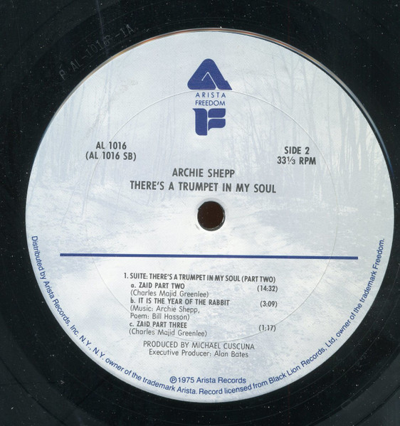 Archie Shepp - There's A Trumpet In My Soul | Arista (AL 1016) - 4