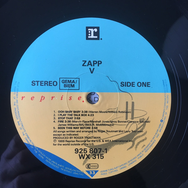 Zapp - Zapp Vibe | Reprise Records (925 807-1) - 3