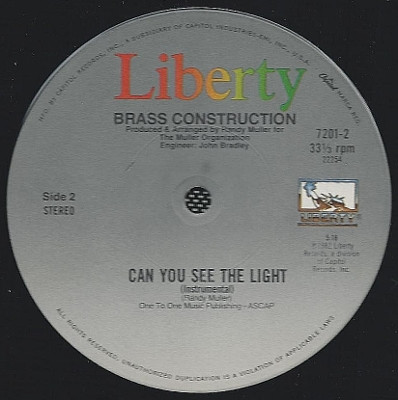 Brass Construction - Can You See The Light | Liberty (7201-1 & 2) - 2