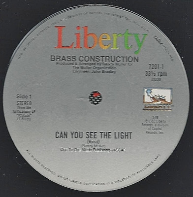 Brass Construction - Can You See The Light | Liberty (7201-1 & 2) - main