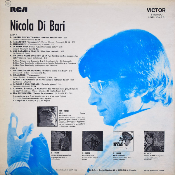 Nicola Di Bari - I Giorni Dell'Arcobaleno | RCA (LSP-10475)