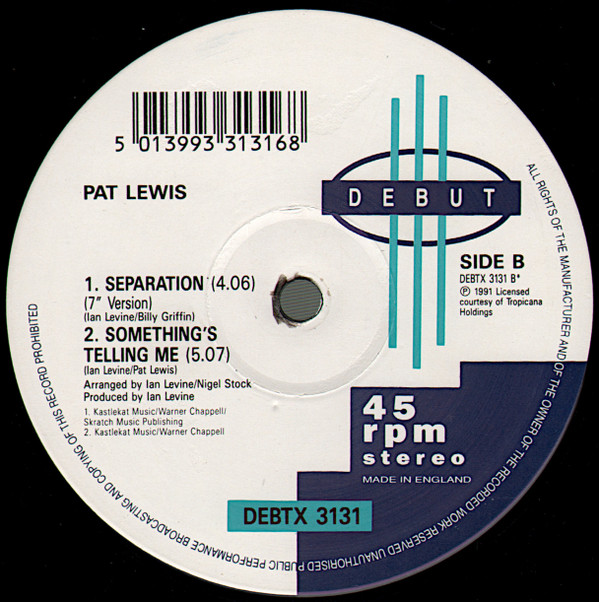 Pat Lewis - Separation | Debut (DEBTX 3131) - 4