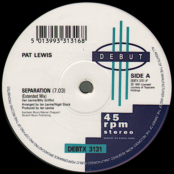 Pat Lewis - Separation | Debut (DEBTX 3131) - 3