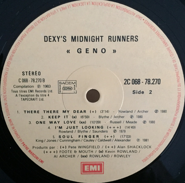 Dexys Midnight Runners - Geno | EMI (2C 068-78.270) - 4