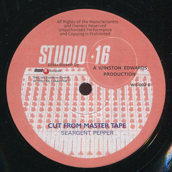 Love & Unity / Sgt. Pepper - I Just Don't Care / Cut From Master Tape | Studio 16 (WE002) - 3