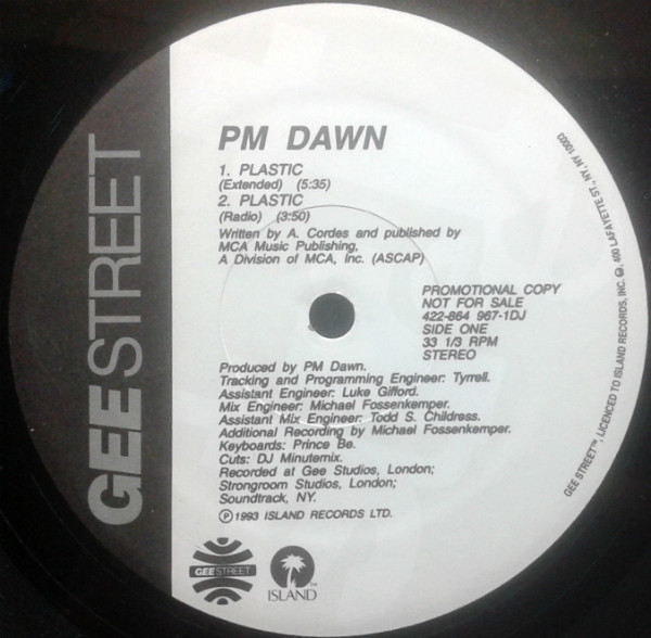 PM Dawn - Plastic | Gee Street (422-864 967-1DJ) - 3