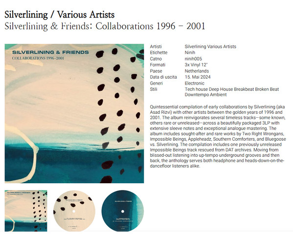 Various - Silverlining & Friends: Collaborations 1996 - 2001 LP | Ninih (NINIH005)