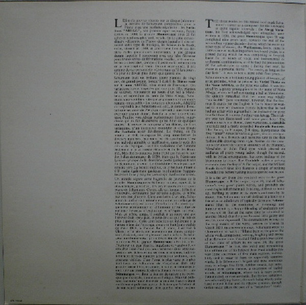 Robert Schumann , Michel Dalberto - Humoreske Op.20 - "Abegg" Variationen Op.1 - Waldszenen Op.82 Scènes De La Forêt [Vinyl] | Erato (STU 71332) - 5