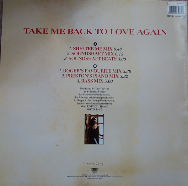 Kathy Sledge - Take Me Back To Love Again | Epic (657983 6) - 2