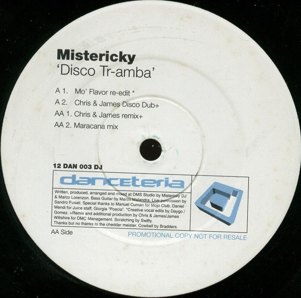 Mistericky - Disco Tr-amba | Danceteria Records (12 DAN 003 DJ)