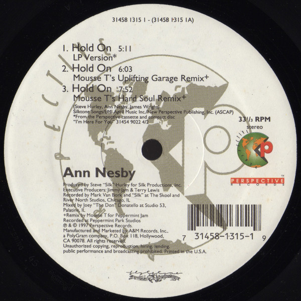 Ann Nesby - Hold On | Perspective Records (31458 1315-1) - 2 Ann Nesby - Hold On | Perspective Records (31458 1315-1) - 2