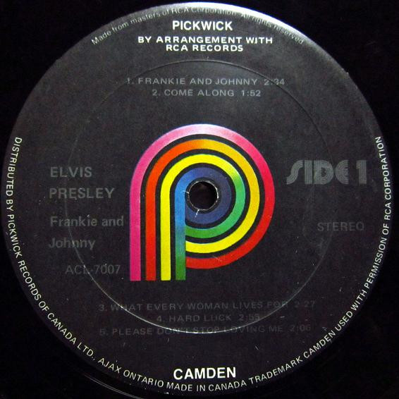 Elvis Presley - Frankie & Johnny [Vinyl] | Pickwick (ACL-7007) - 3