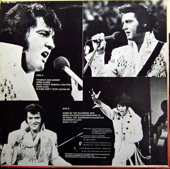 Elvis Presley - Frankie & Johnny [Vinyl] | Pickwick (ACL-7007) - 2