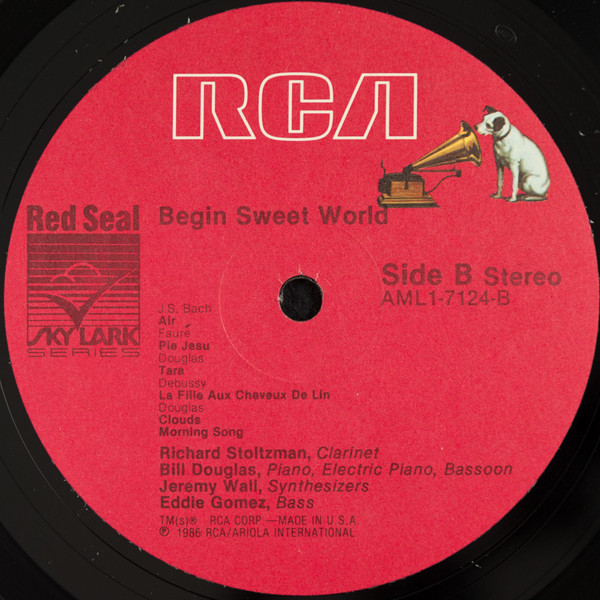 Richard Stoltzman - Bill Douglas - Jeremy Wall - Eddie Gomez - Begin Sweet World | RCA Red Seal (AML1-7124) - main