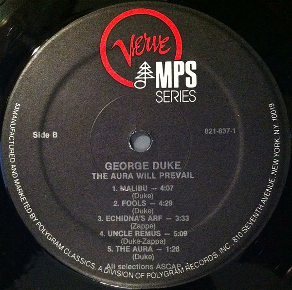 George Duke - The Aura Will Prevail | Verve Records (821 837-1) - 3