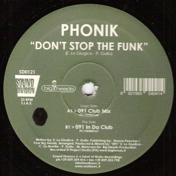 Phonik - Don't Stop The Funk | Sound Division (SD0121)