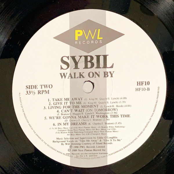 Sybil - Walk On By | PWL Records (HF10)